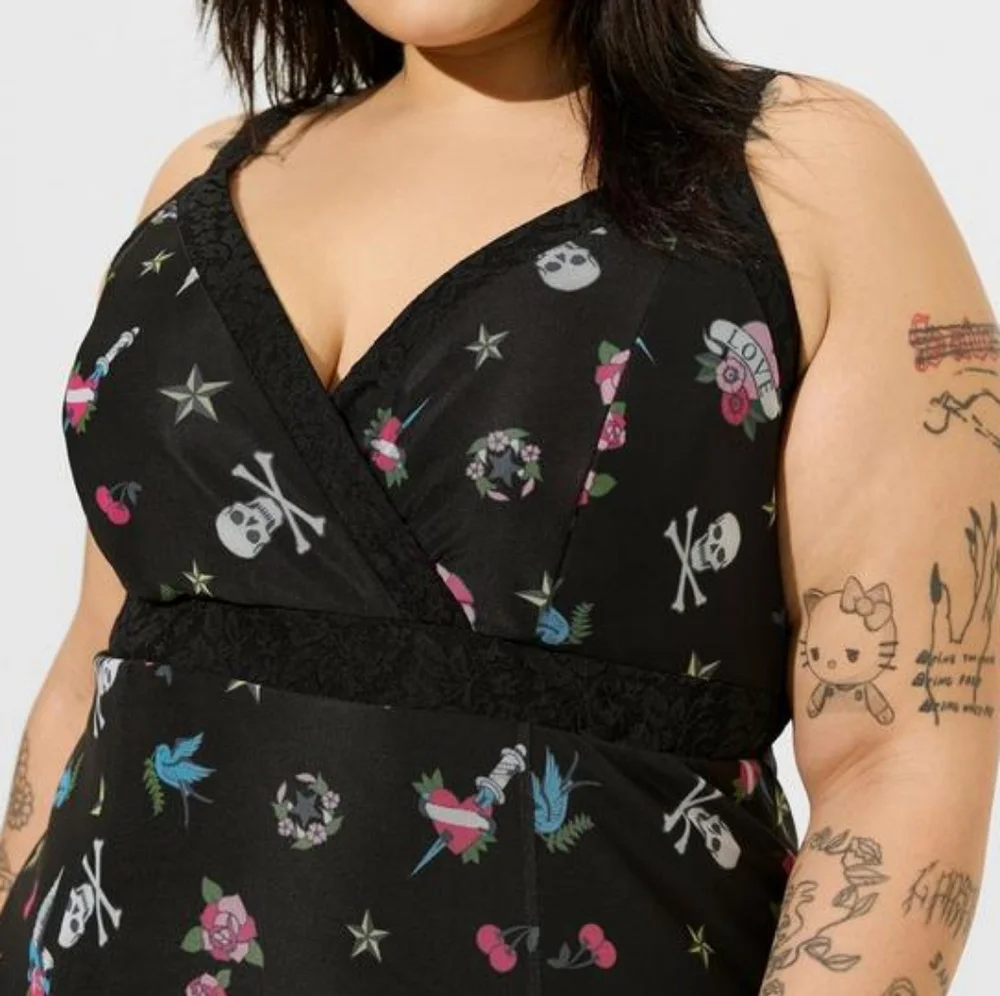 Torrid x Betsey Johnson Black Tattoo Sleeveless Midi Dress Size 3X NWT - Picture 4 of 4
